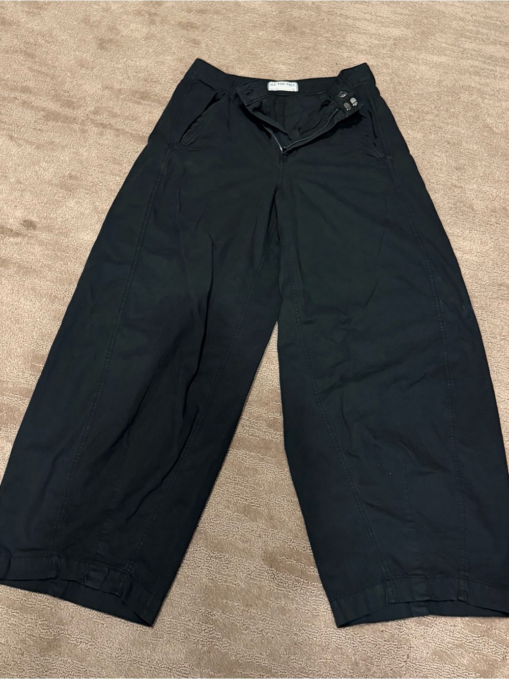 Free People Black Wide-Leg Chinos for Men
